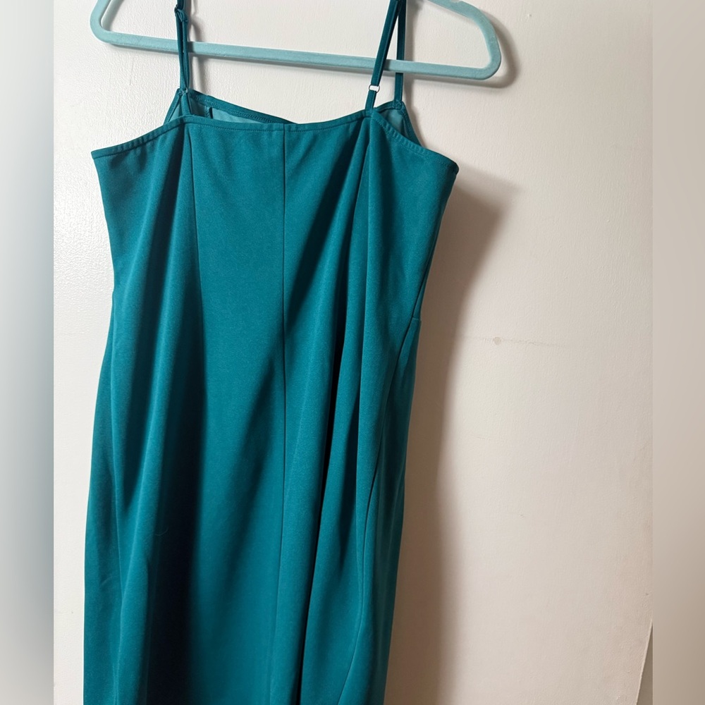 Teal Slip Dress with Adjustable Straps